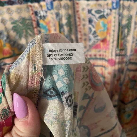 Taj by Sabrina Crippa Women's Long Sleeve Mini Dress Multicolor Size Small Beach - Picture 10 of 14